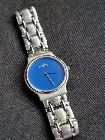 Skagen Blue Dial Ladies Watch 32mm Dial (Back Plain )